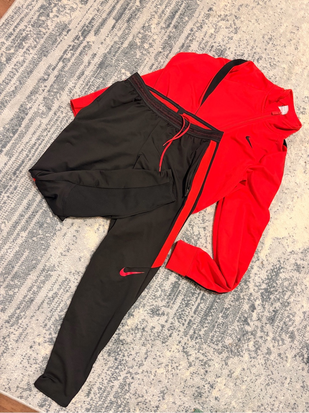 Nike Red & Black Athletic Track Pants NEW